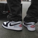 Onfeet Giày Nike Air Jordan 1 Low SE White Fire Red Black Matte Silver Best Quality