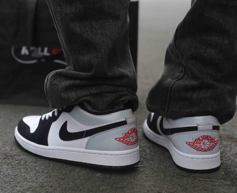 Onfeet Giày Nike Air Jordan 1 Low SE White Fire Red Black Matte Silver Best Quality