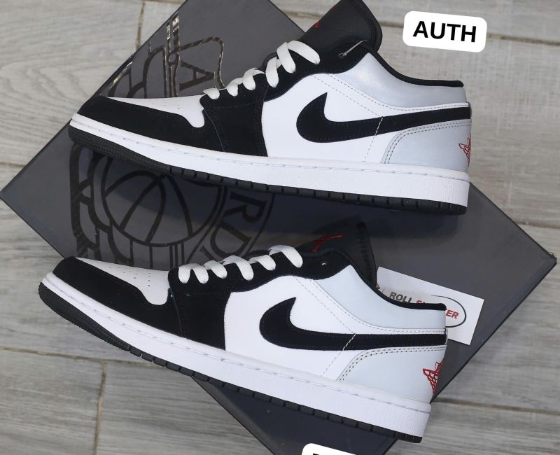 So sánh Jordan 1 Low SE White Fire Red Black Matte Silver