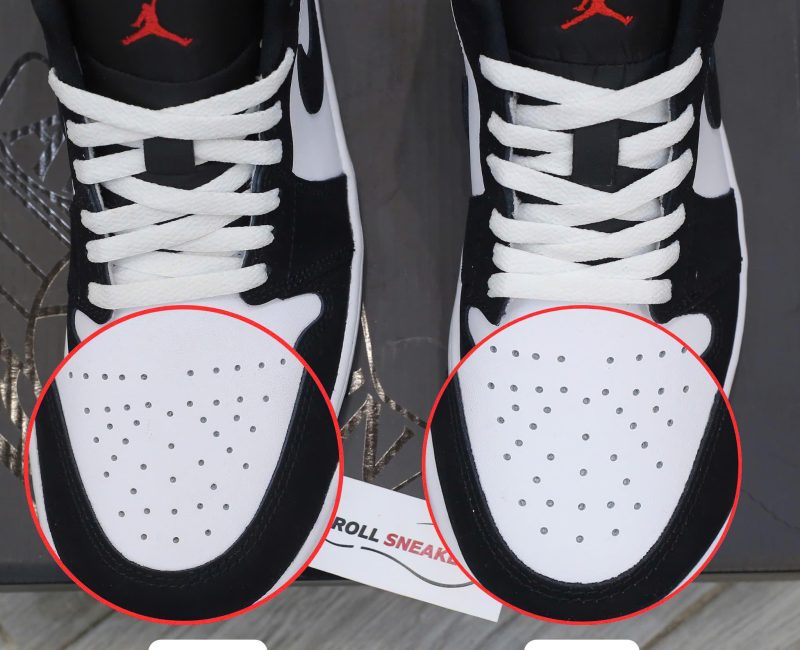 So sánh Jordan 1 Low SE White Fire Red Black Matte Silver