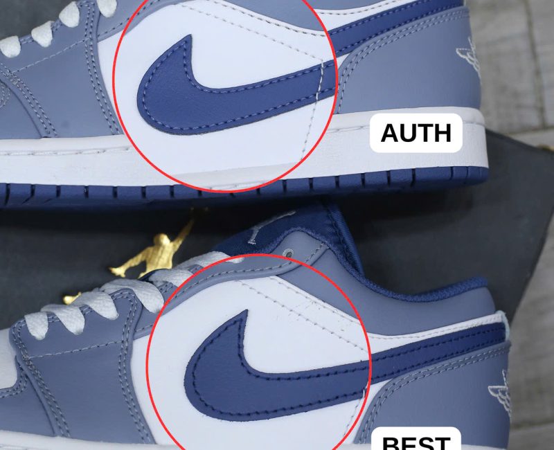 So sánh Nike Air Jordan 1 Low Ashen Slate