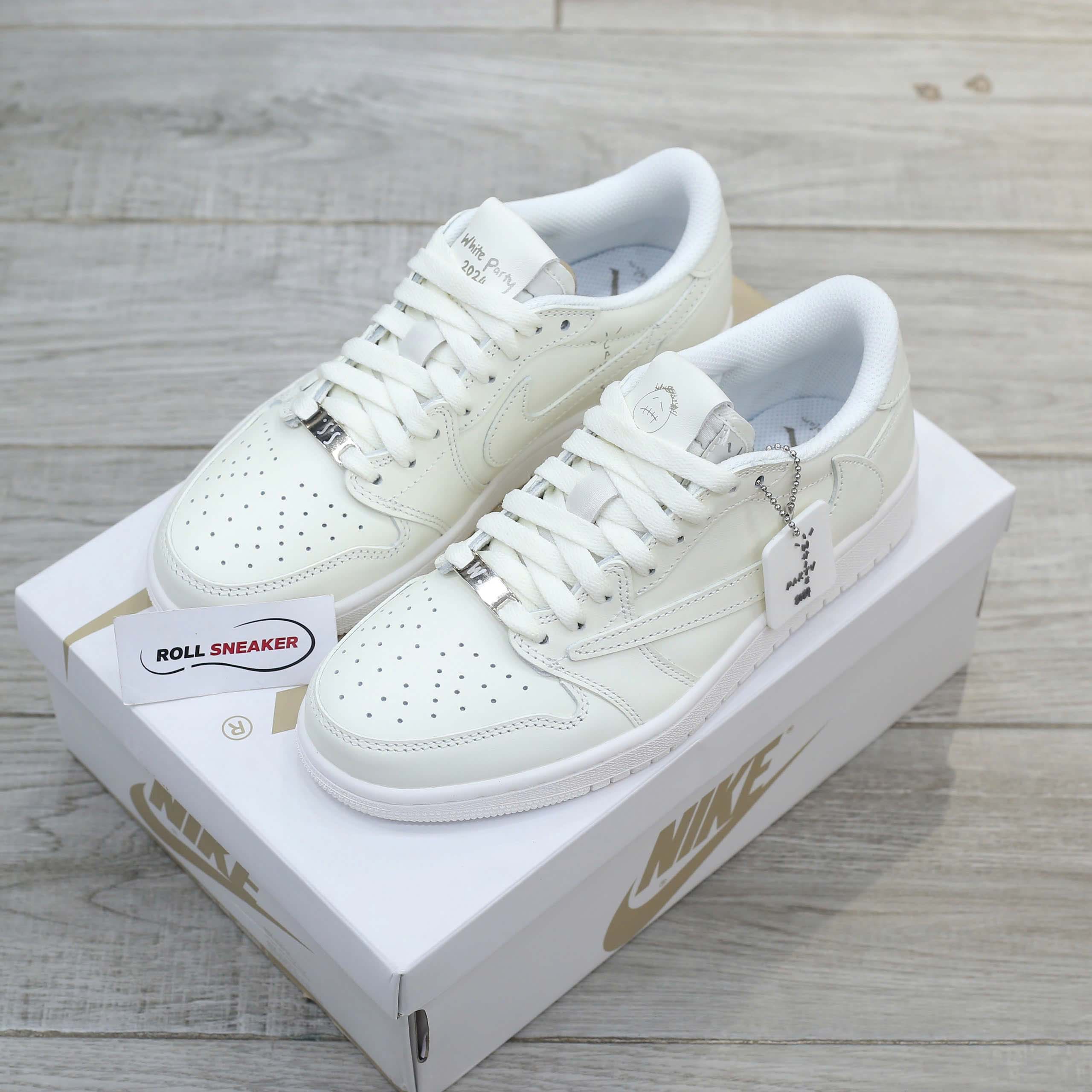 Giày Air Jordan 1 Low x Travis Scott White Party Best Quality