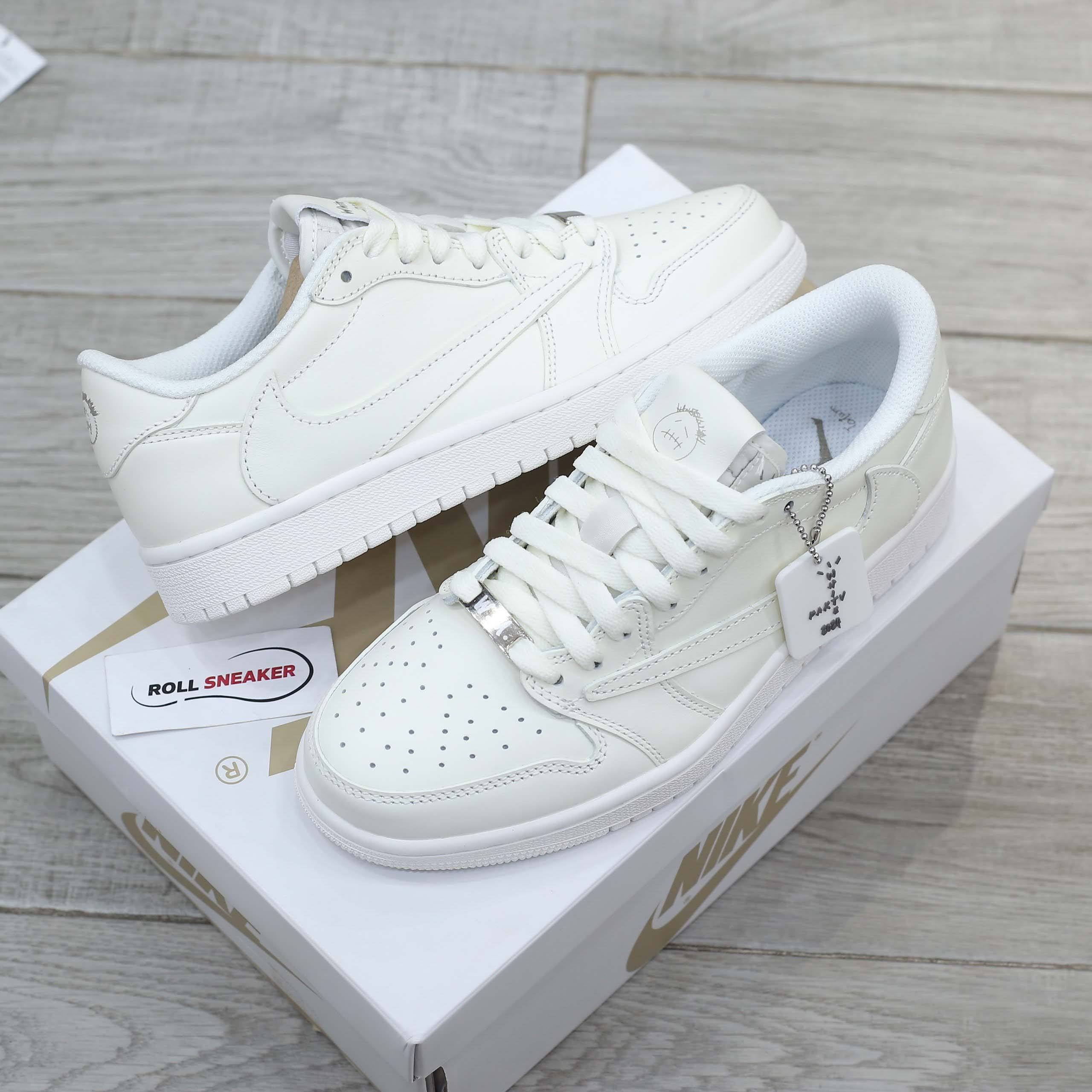 Giày Air Jordan 1 Low x Travis Scott White Party Best Quality