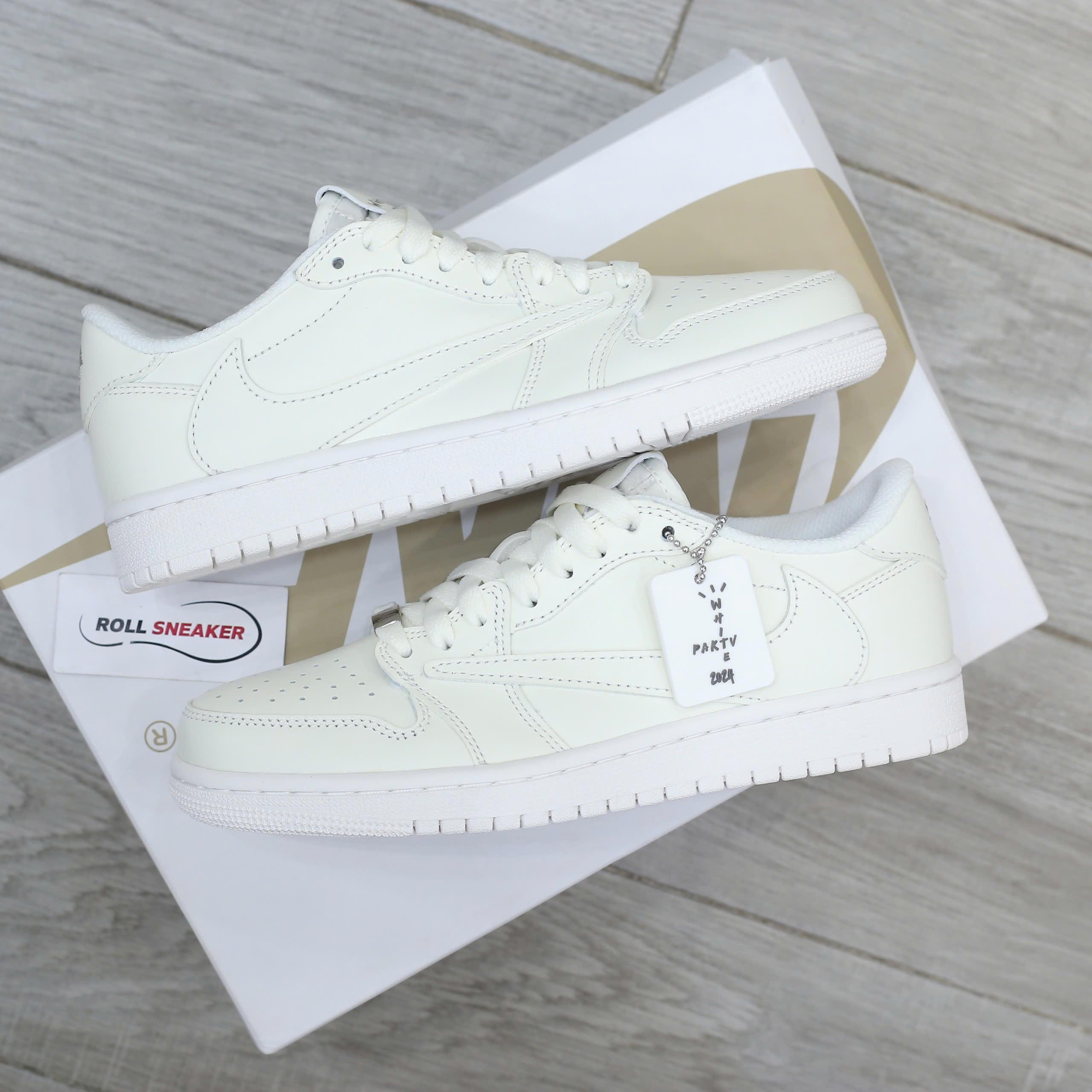 Giày Air Jordan 1 Low x Travis Scott White Party Best Quality