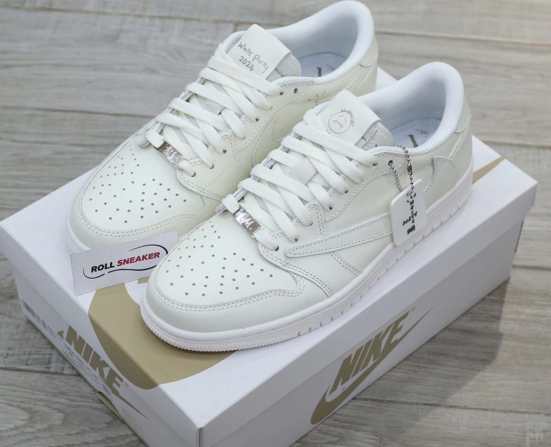 Giày Air Jordan 1 Low x Travis Scott White Party Like Auth
