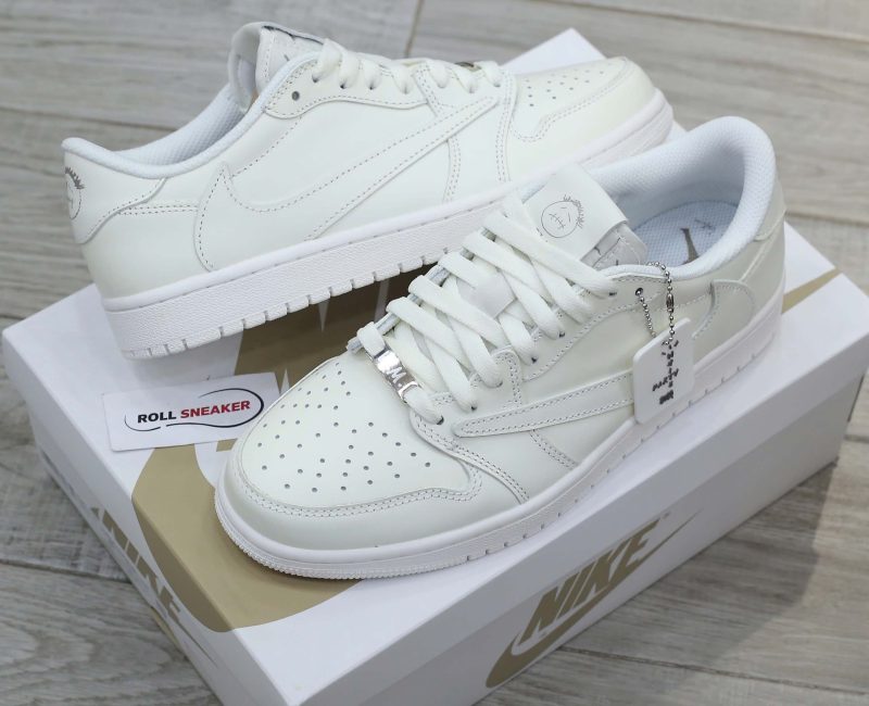 Giày Air Jordan 1 Low x Travis Scott White Party Like Auth