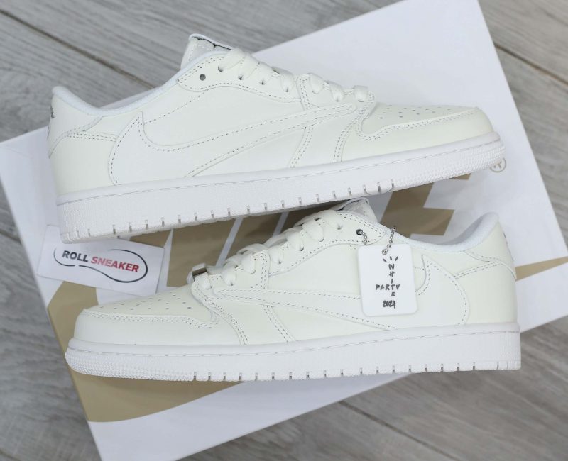 Giày Air Jordan 1 Low x Travis Scott White Party Like Auth