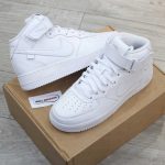Giày Louis Vuitton x Nike Air Force 1 Mid By Virgil Abloh 'White' Best Quality