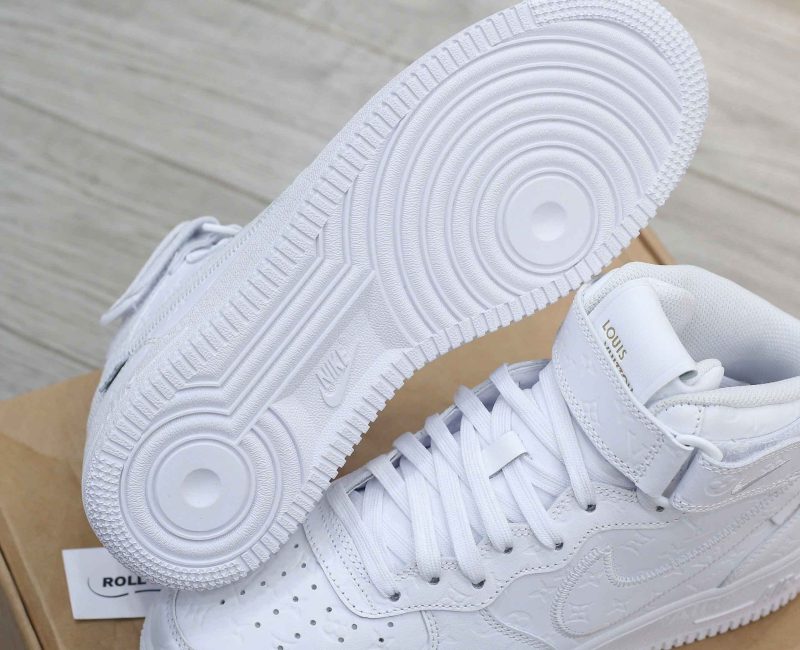 Giày Louis Vuitton x Nike Air Force 1 Mid By Virgil Abloh 'White' Best Quality