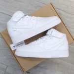 Giày Louis Vuitton x Nike Air Force 1 Mid By Virgil Abloh 'White' Best Quality