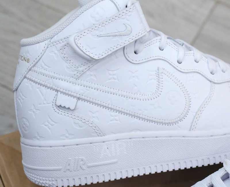 Giày Louis Vuitton x Nike Air Force 1 Mid By Virgil Abloh 'White' Best Quality