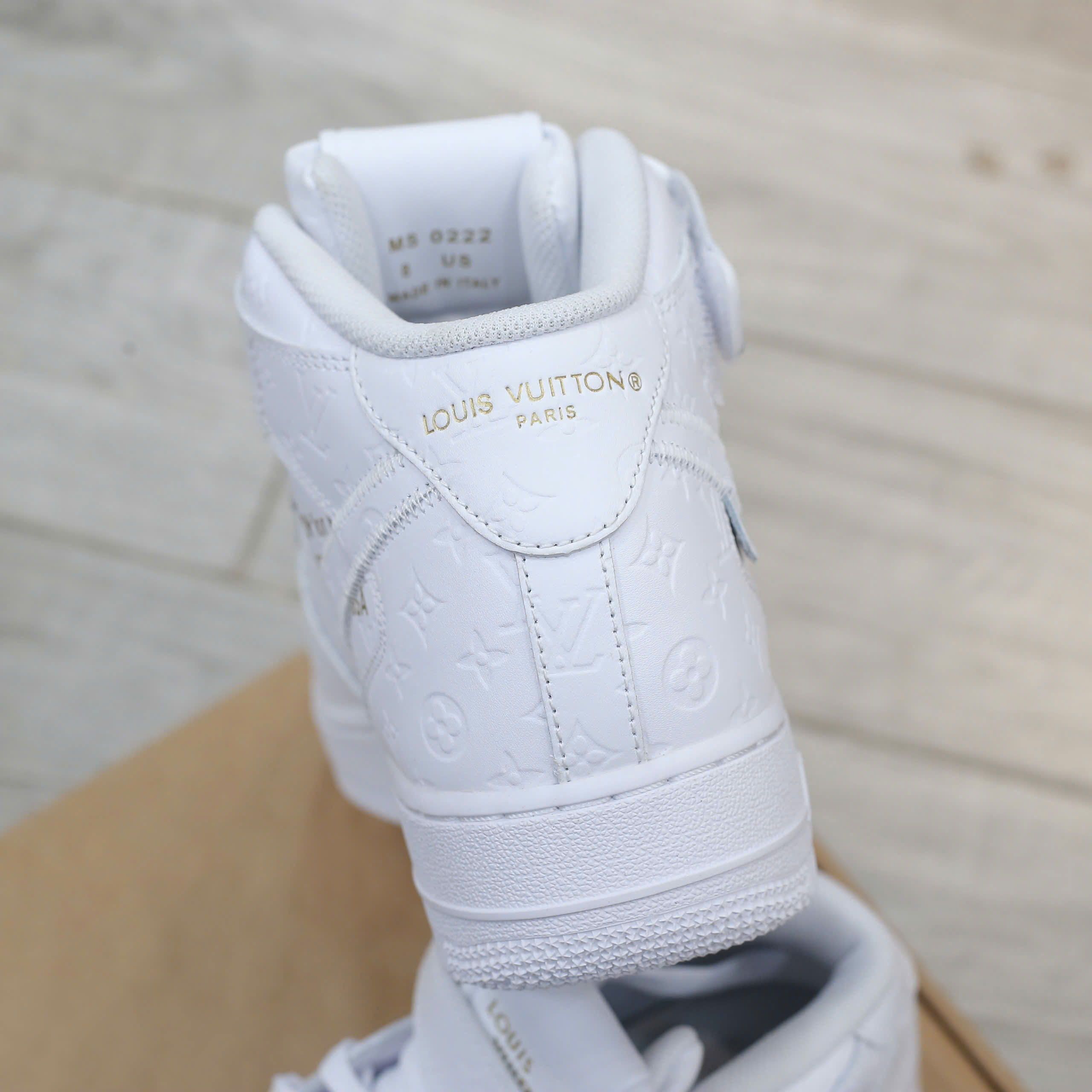 Giày Louis Vuitton x Nike Air Force 1 Mid By Virgil Abloh 'White' Best Quality