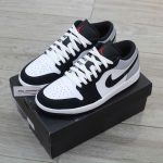 Giày Nike Air Jordan 1 Low SE White Fire Red Black Matte Silver Real