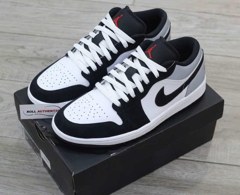 Giày Nike Air Jordan 1 Low SE White Fire Red Black Matte Silver Real