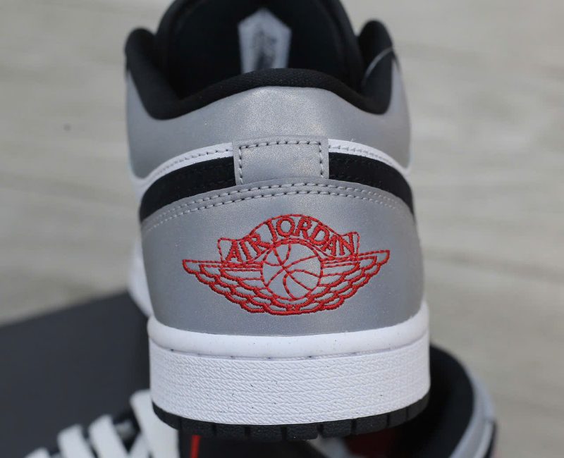 Giày Nike Air Jordan 1 Low SE White Fire Red Black Matte Silver Real