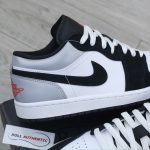 Giày Nike Air Jordan 1 Low SE White Fire Red Black Matte Silver Real