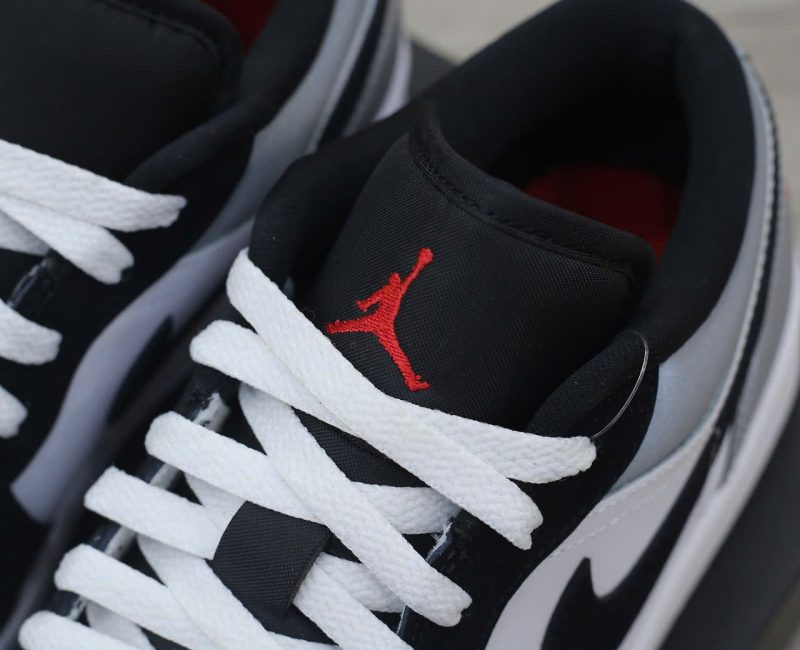 Giày Nike Air Jordan 1 Low SE White Fire Red Black Matte Silver Real