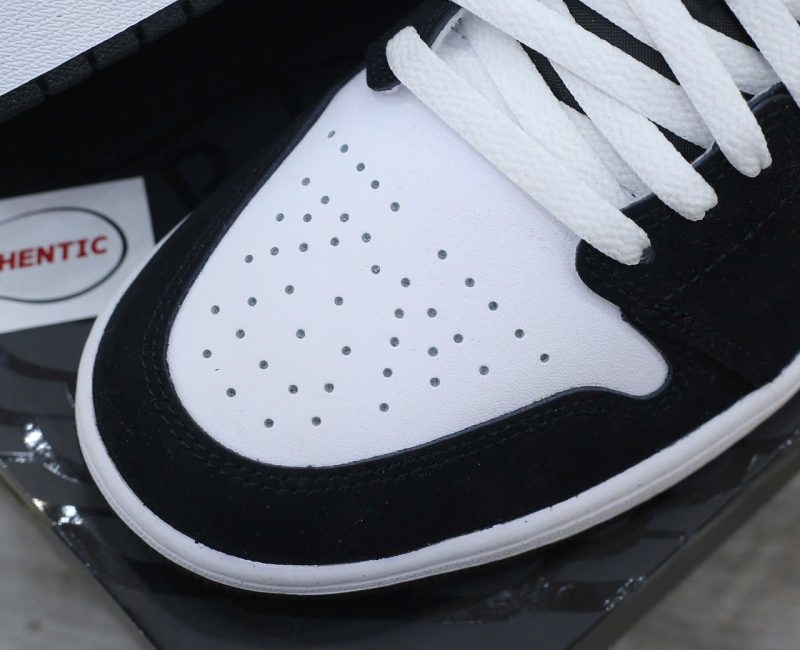 Giày Nike Air Jordan 1 Low SE White Fire Red Black Matte Silver Real