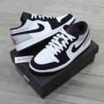 Giày Nike Air Jordan 1 Low SE White Fire Red Black Matte Silver Real