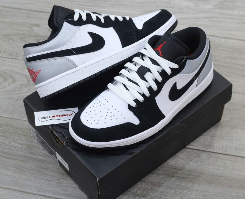 Giày Nike Air Jordan 1 Low SE White Fire Red Black Matte Silver Real