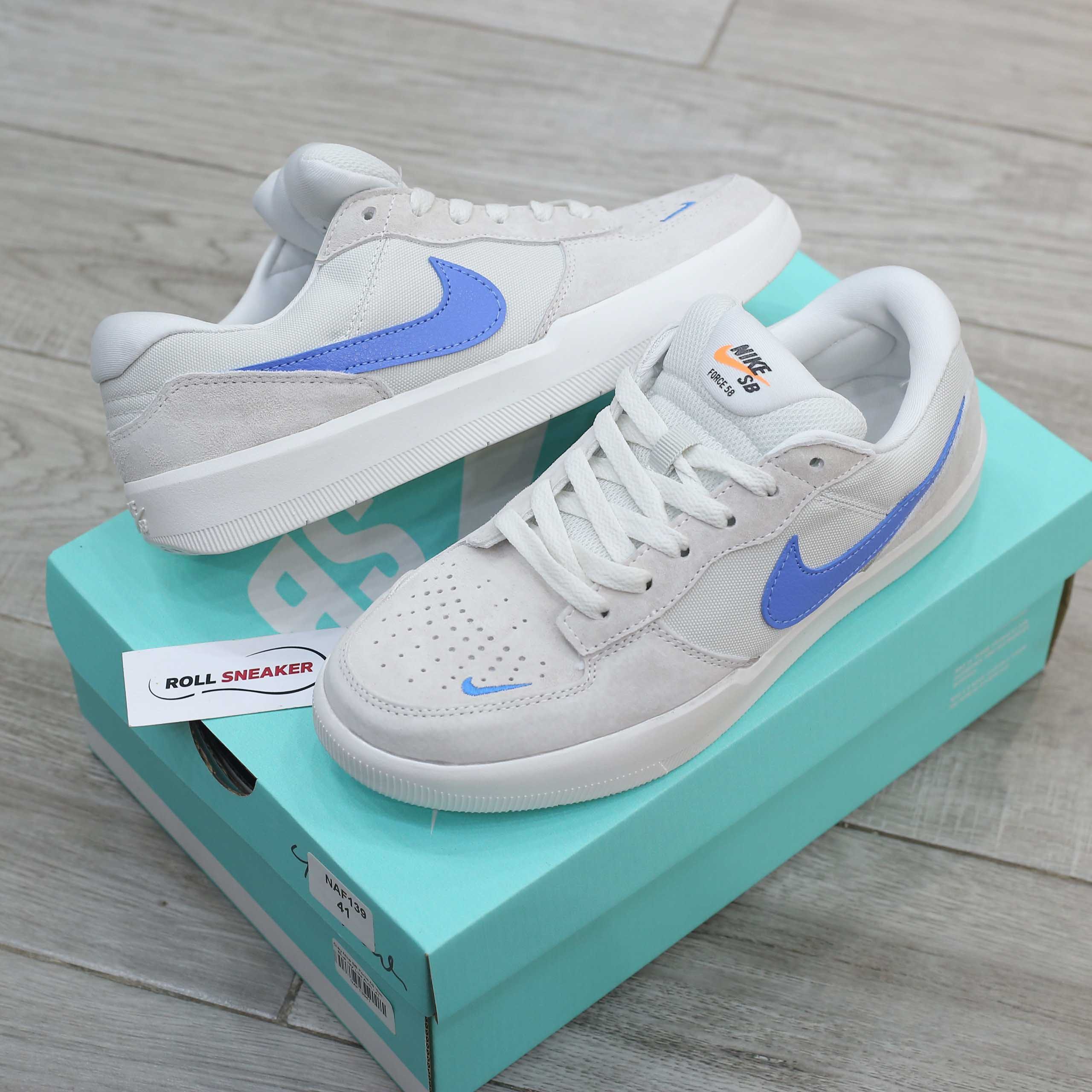 Giày Nike SB Force 58 ‘Sail Blue Jay’ Like Auth