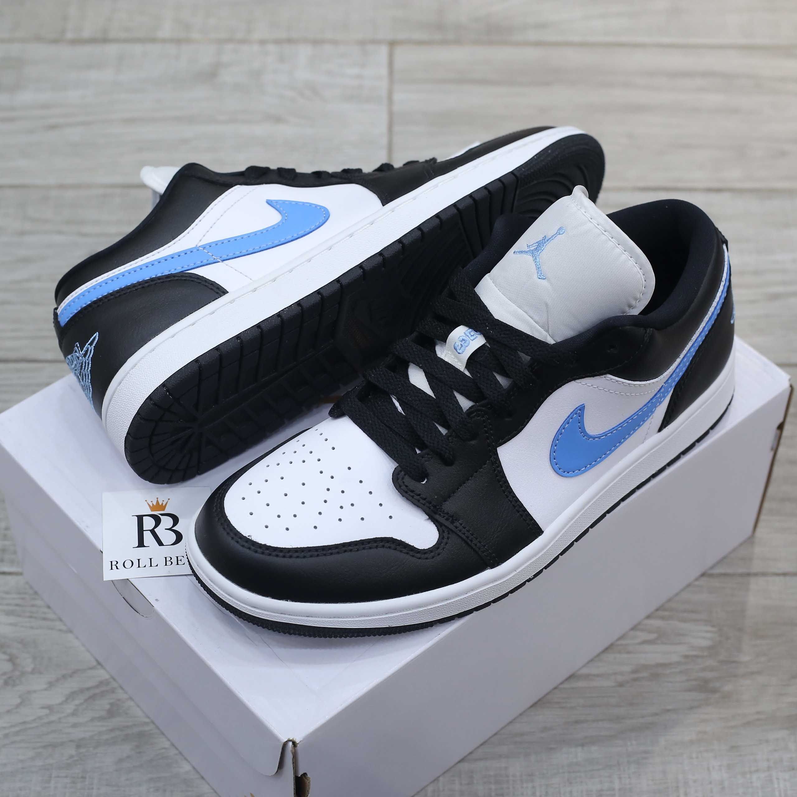 Giày Nike Wmns Air Jordan 1 Low ‘Black University Blue’ Best Quality