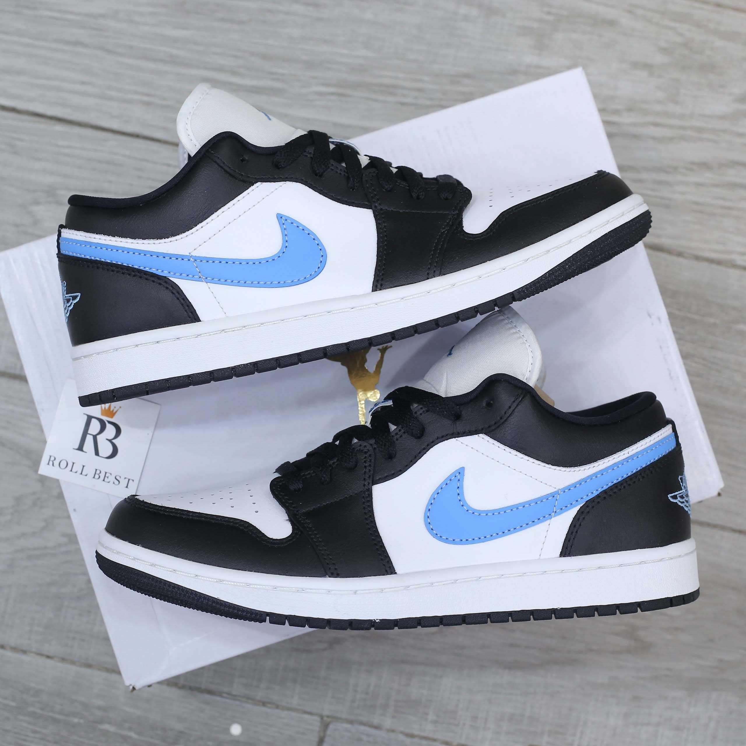 Giày Nike Wmns Air Jordan 1 Low ‘Black University Blue’ Best Quality