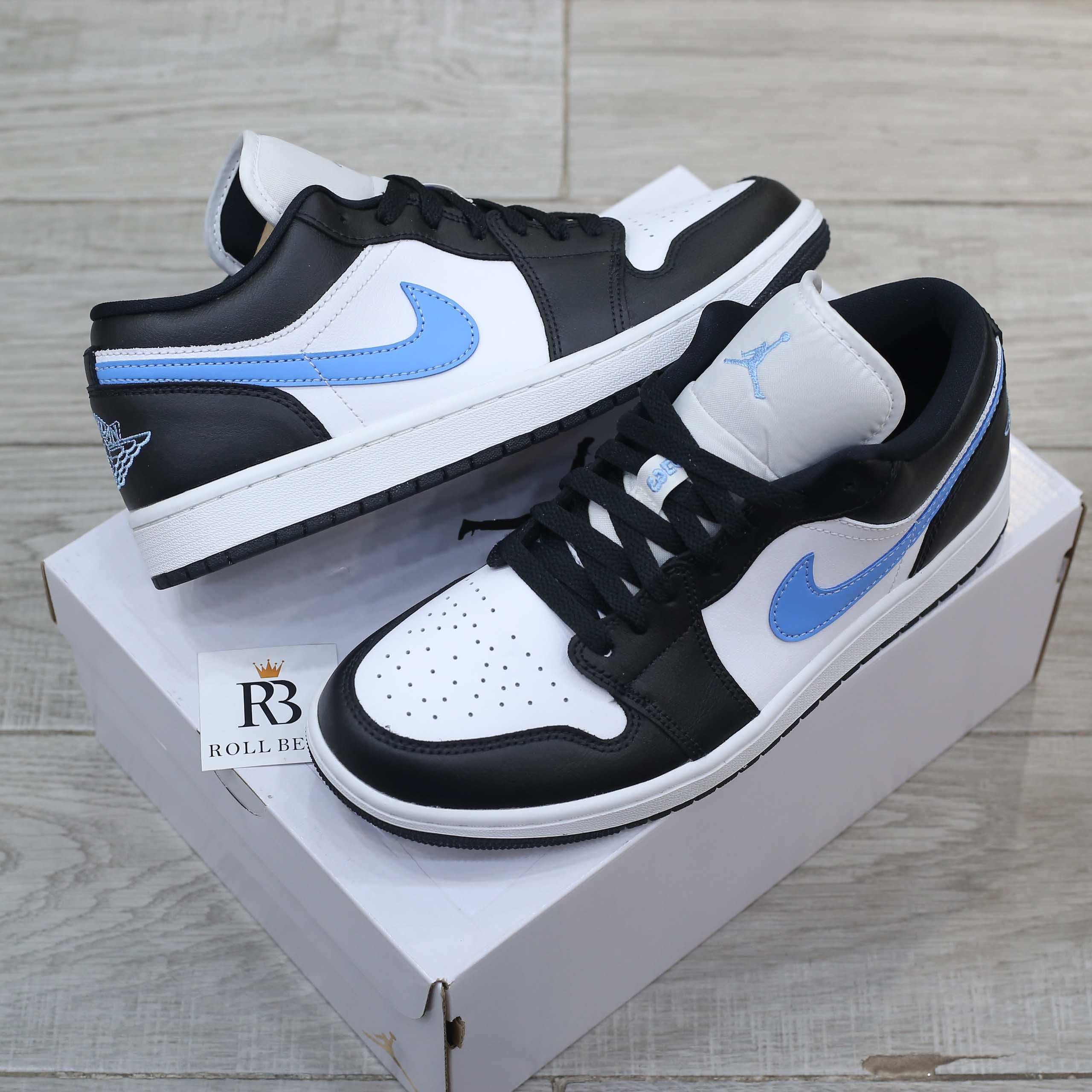 Giày Nike Wmns Air Jordan 1 Low ‘Black University Blue’ Best Quality