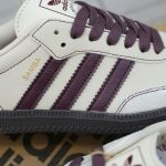 Giày Adidas Samba OG ‘Wonder White Maroon’ Chuẩn 95% Auth