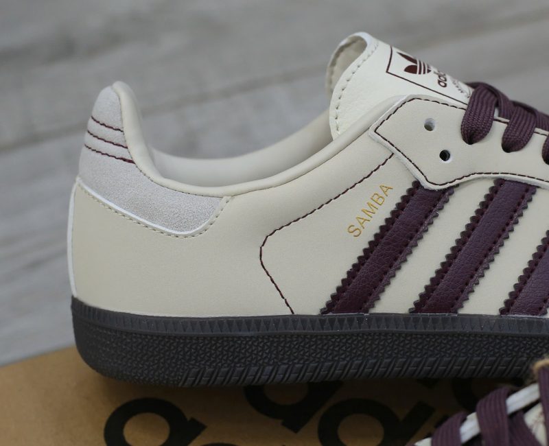Giày Adidas Samba OG ‘Wonder White Maroon’ Chuẩn 95% Auth