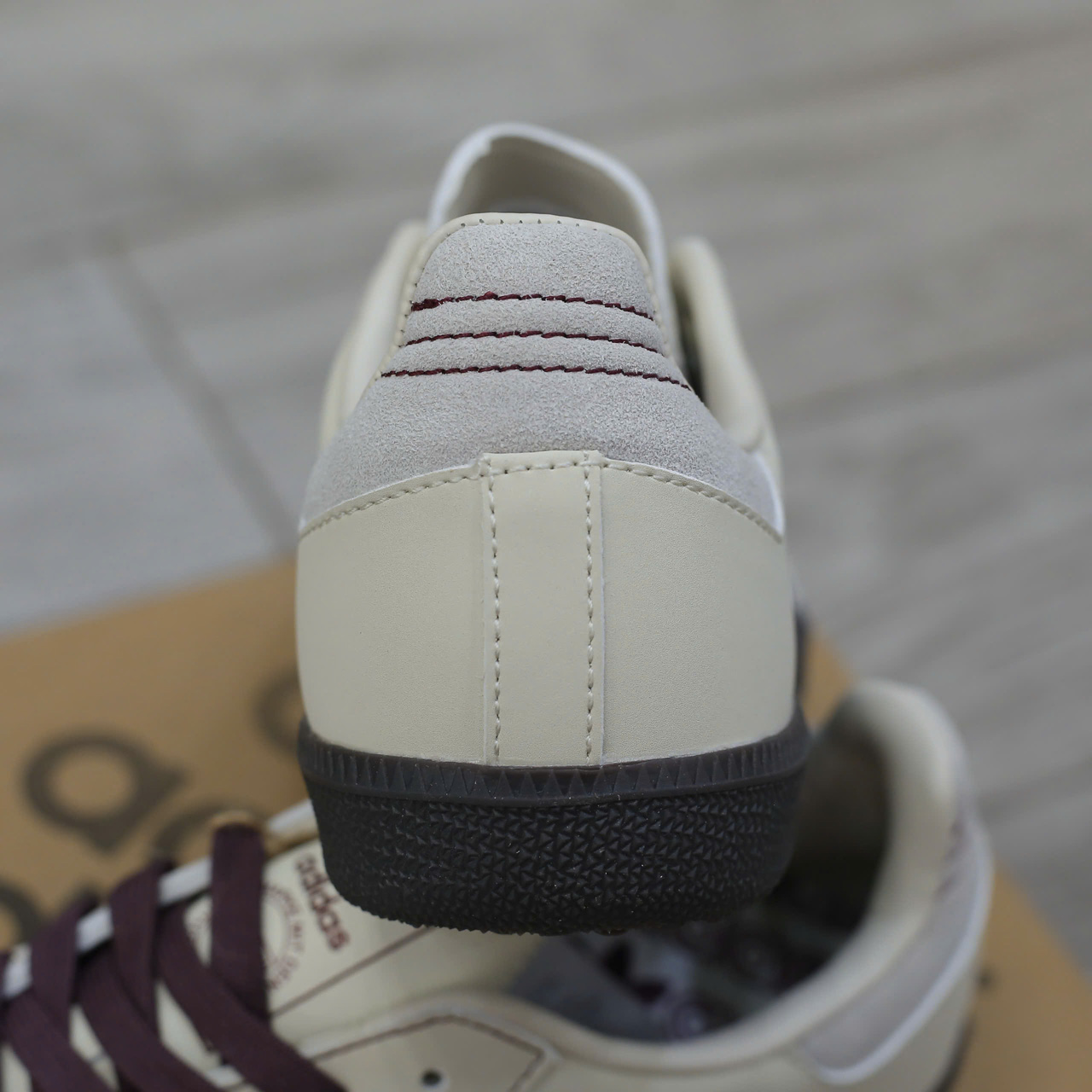 Giày Adidas Samba OG ‘Wonder White Maroon’ Chuẩn 95% Auth