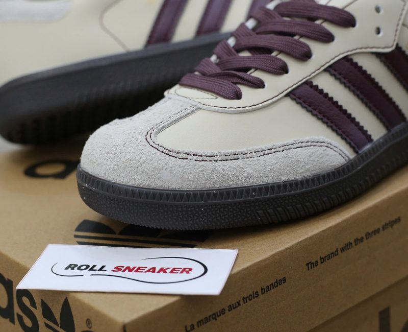 Giày Adidas Samba OG ‘Wonder White Maroon’ Chuẩn 95% Auth