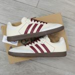 Giày Adidas Samba OG ‘Wonder White Maroon’ Chuẩn 99% Auth