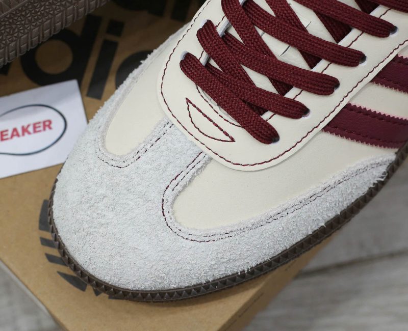 Giày Adidas Samba OG ‘Wonder White Maroon’ Chuẩn 99% Auth