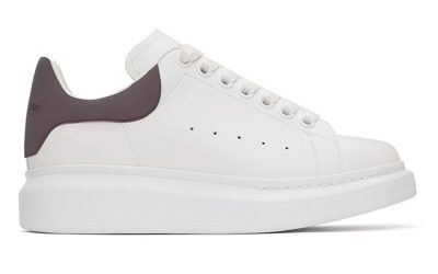 Giày Alexander Mcqueen Oversized Trắng Gót Nâu Best Quality