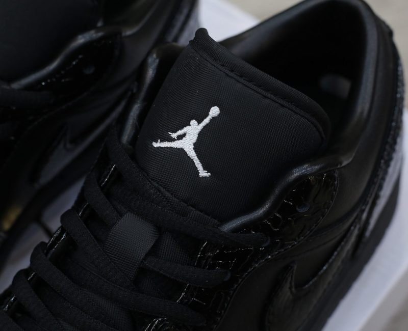 Giày Jordan 1 Low SE 'Patent Elephant Black' Best Quality