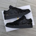 Giày Jordan 1 Low SE 'Patent Elephant Black' Best Quality