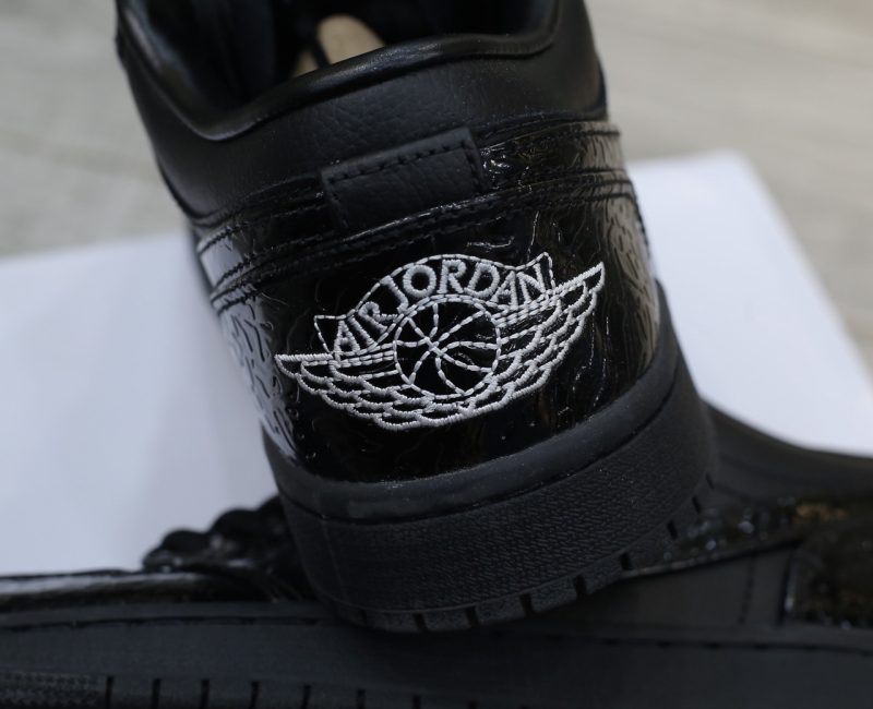 Giày Jordan 1 Low SE 'Patent Elephant Black' Best Quality