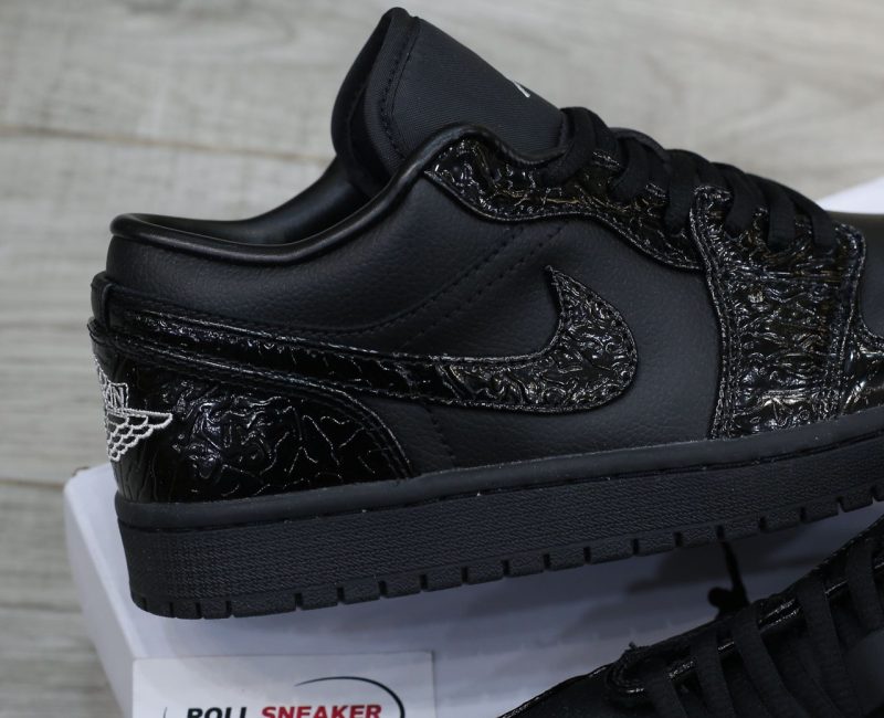 Giày Jordan 1 Low SE 'Patent Elephant Black' Best Quality
