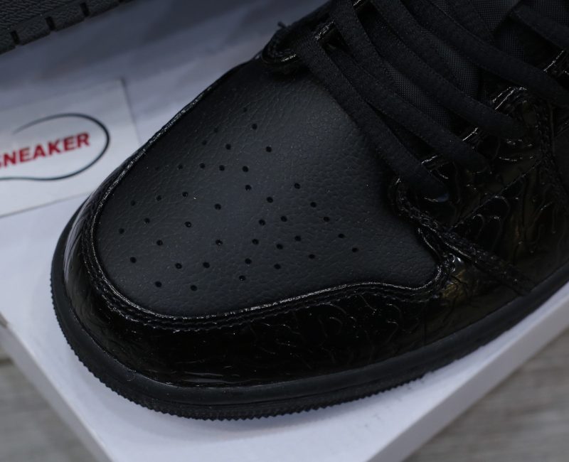 Giày Jordan 1 Low SE 'Patent Elephant Black' Best Quality