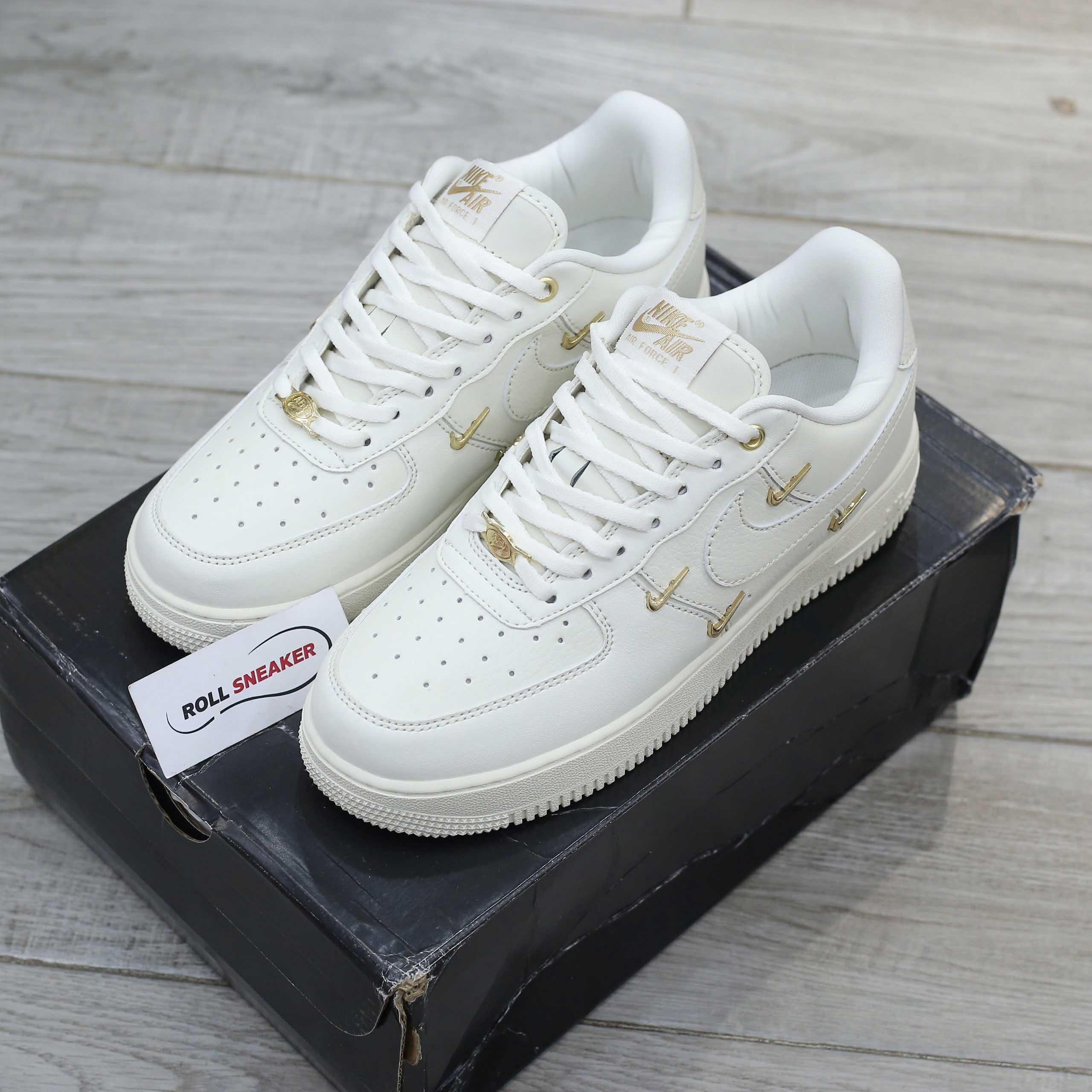 Giày Nike Air Force 1 Low ‘White Mini Gold Swooshes’ Best Quality