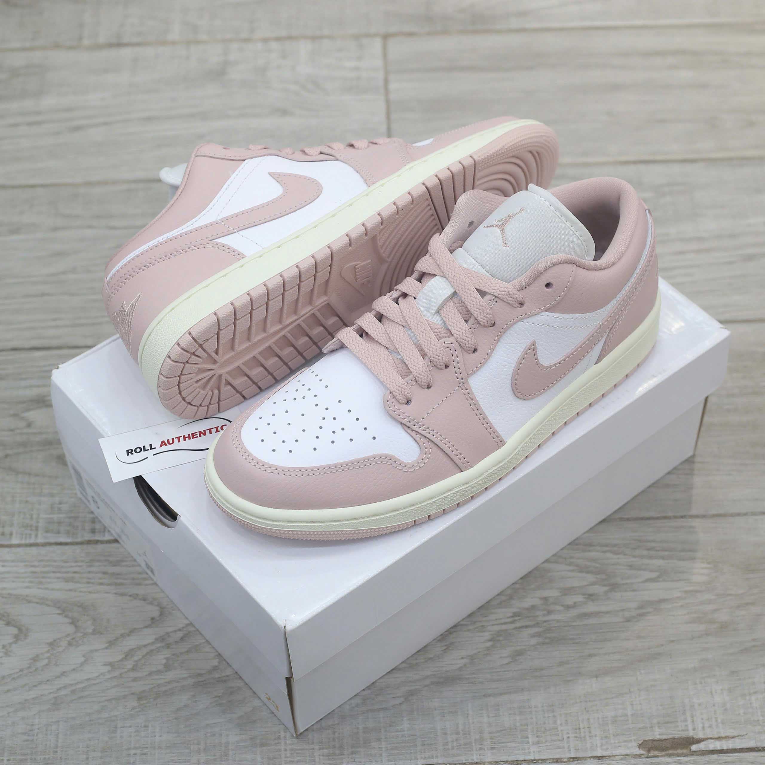 Giày Nike Air Jordan 1 Low ‘Pink Oxford’ Real