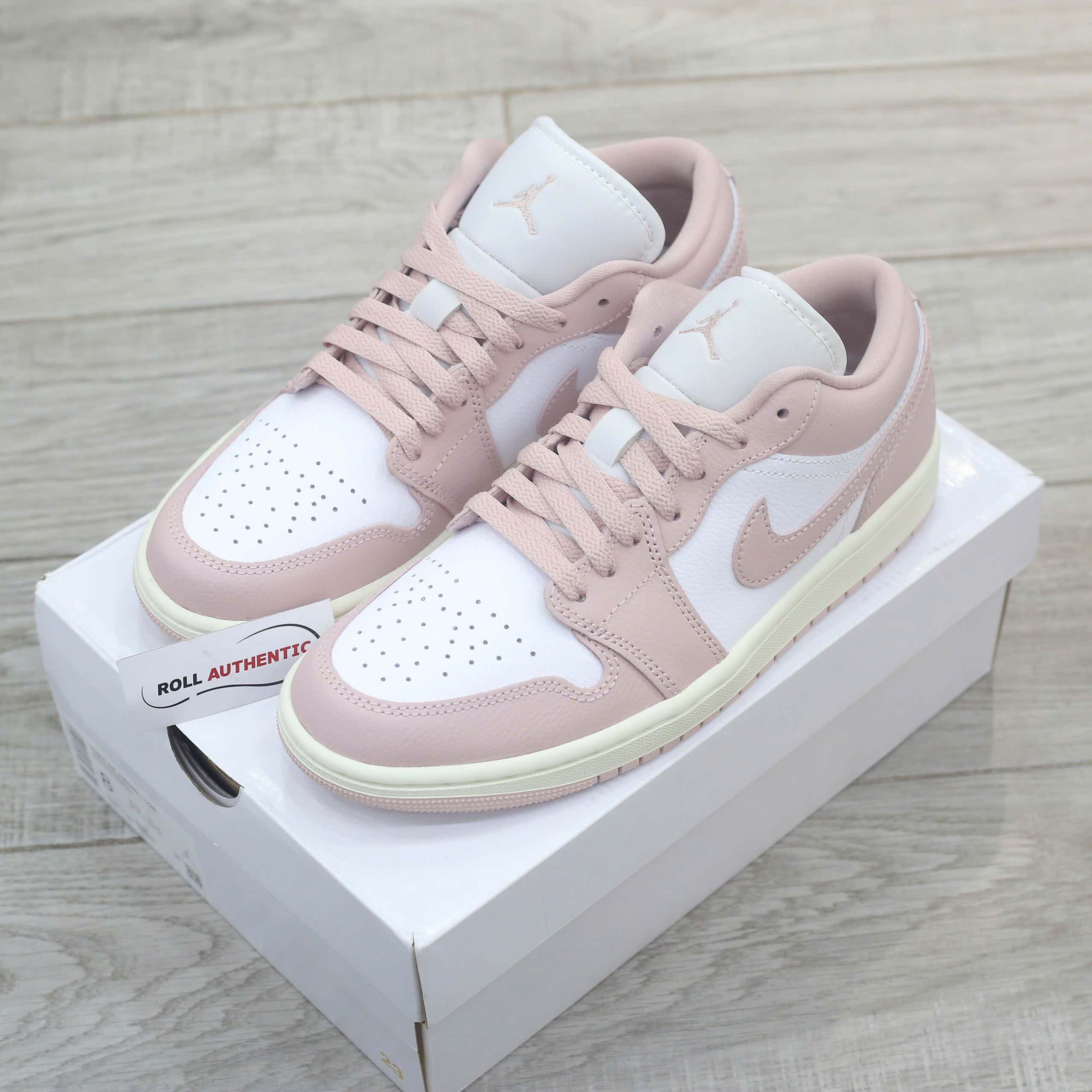 Giày Nike Air Jordan 1 Low ‘Pink Oxford’ Real