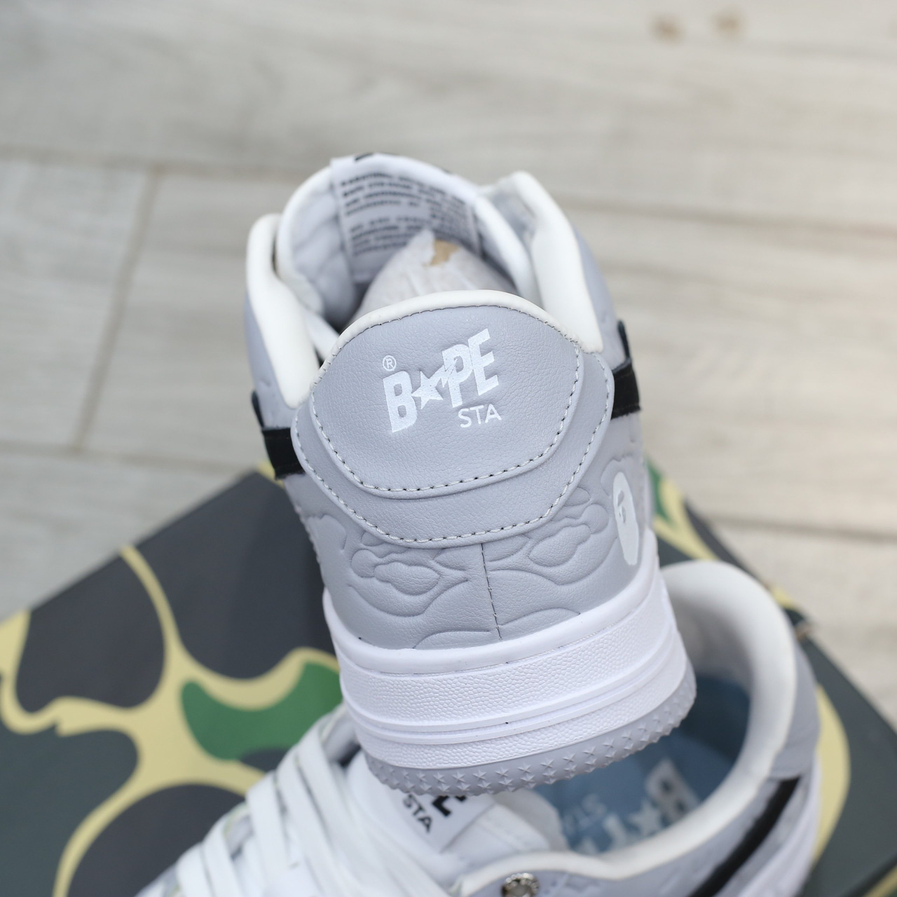 Giày A Bathing Ape Bape Sta Low Grey Black Best Quality