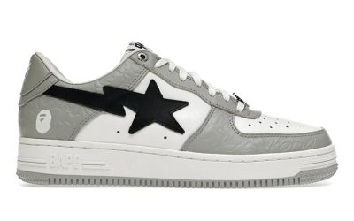 Giày A Bathing Ape Bape Sta Low Grey Black Best Quality