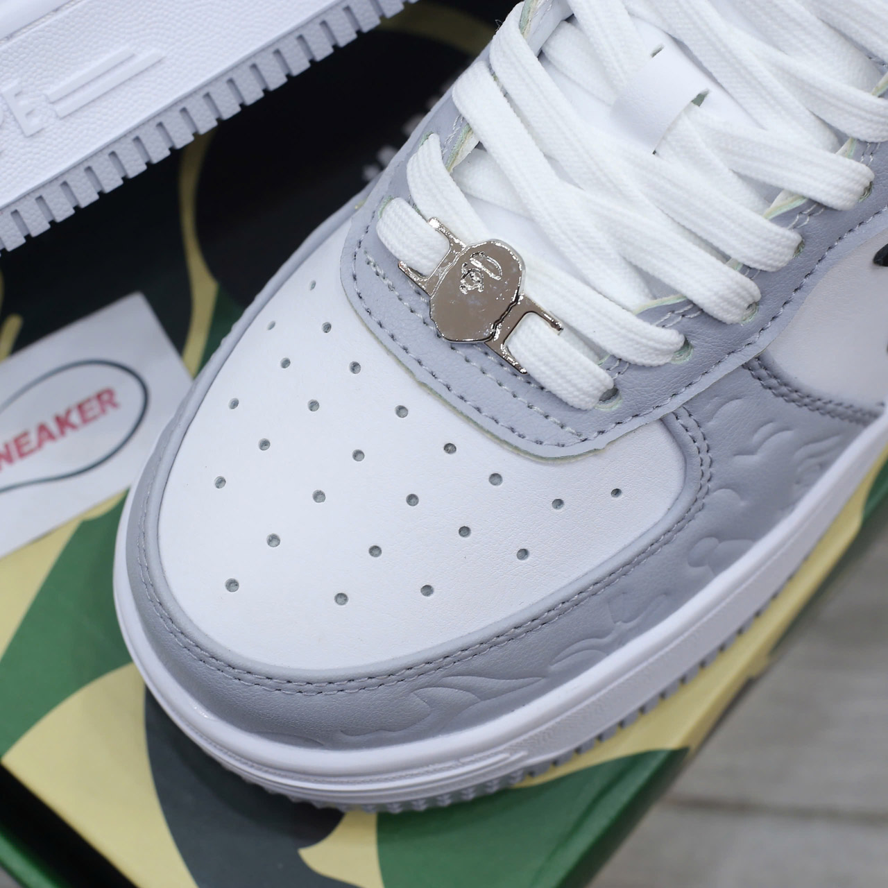 Giày A Bathing Ape Bape Sta Low Grey Black Best Quality