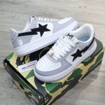 Giày A Bathing Ape Bape Sta Low Grey Black Best Quality