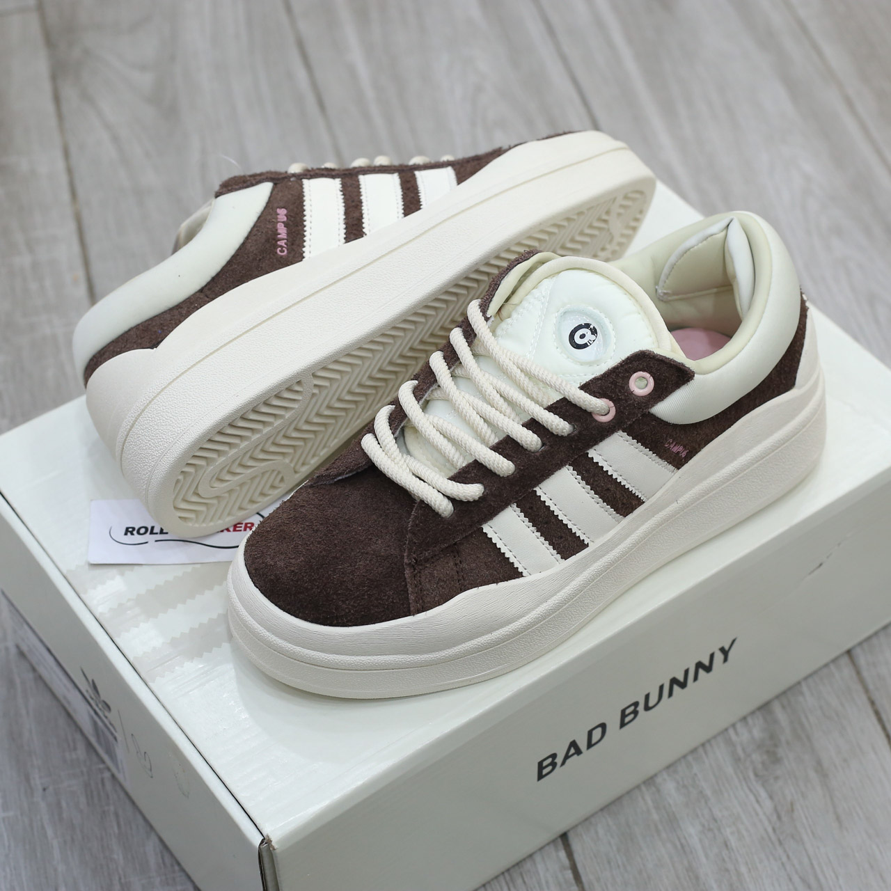 Giày Adidas Campus x Bad Bunny ‘Deep Brown’ Best Quality