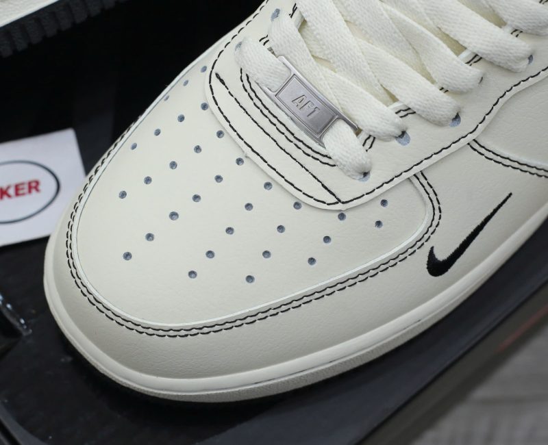 Giày Air Force 1 x Supreme White Black Like Auth