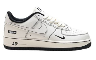 Giày Air Force 1 x Supreme White Black Like Auth